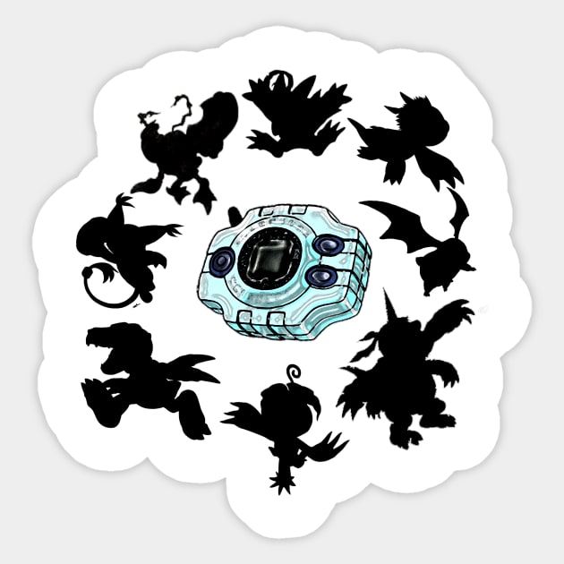 Digimon Adventure Digivice Sticker by OnceUponADan